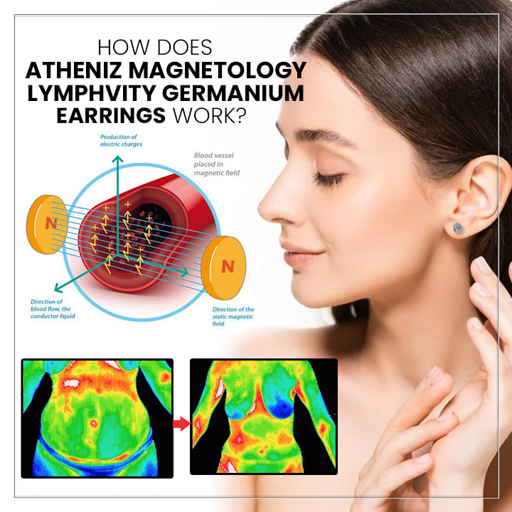 Atheniz Elegant Magnetology Lymphvity Germanium Earrings