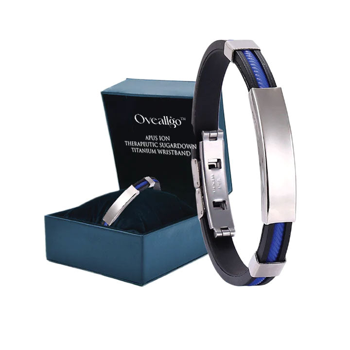 Oveallgo™ Apus Ion Therapeutic SugarDown Titanium Wristband